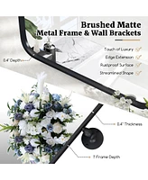 Sugift 30 x 22 Inch Black Metal Framed Pivot Rectangle Wall-Mounted Mirror