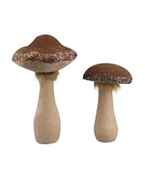 Slickblue Mushroom (Set of 2) 9.5"H, 13.5"H Foam/Fabric