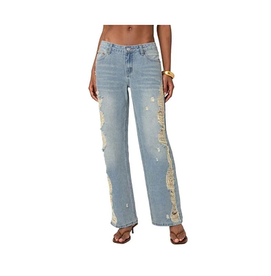 Edikted Distressed Sides washed jeans