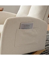 Cozy Rocking Chair with Footrest and Storage