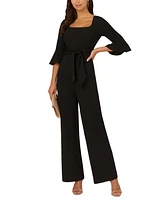 Adrianna Papell Women's Tie-Front Bell-Sleeve Jumpsuit