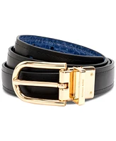 Michael Kors Women's Reversible Croc-Embossed Belt