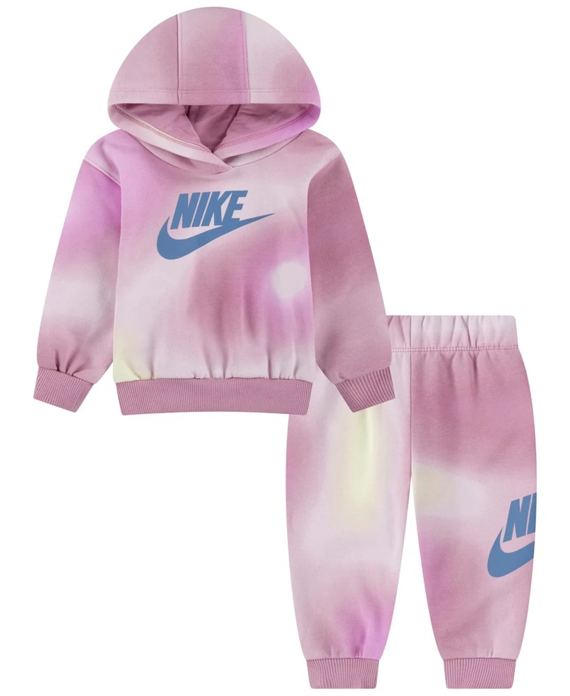 Nike Baby Girls Solarized 2-Piece Pullover Hoodie and Pants Set