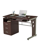 Streamdale Furniture Computer Desk With Ample Storage, Chocolate