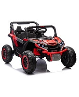 Streamdale Furniture 24V Kids Ride-On Utv: Remote Control, Suspension, Safety Features, Multimedia, Storage