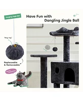 Streamdale Furniture Multi-Purpose Cat Tree with Scratching Posts, Condos, and Climbing Platforms