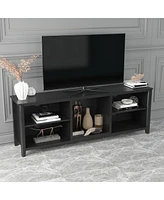 Simplie Fun Tv Stand Storage Media Console Entertainment Center, Tradition