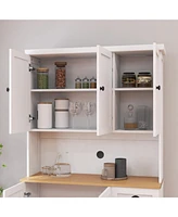 E1 Mdf Kitchen Buffet Cabinet with Adjustable Shelves and Uv Painting