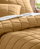 Oake Stonewashed Check Coverlet Set, Full/Queen, Exclusively at Macy's