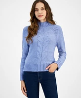 Tommy Hilfiger Women's Cable-Knit Mock-Neck Sweater