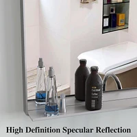 60x36" Oversized Rectangle Mirror with Removable Tray