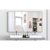 60x36" Oversized Rectangle Mirror with Removable Tray