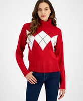 Tommy Hilfiger Women's Argyle-Print Turtleneck Sweater