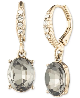 Givenchy Gold-Tone Pave & Color Crystal Drop Earrings