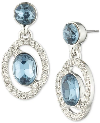 Givenchy Crystal & Color Stone Drop Earrings