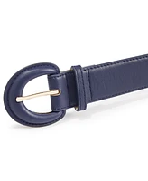 On 34th Women's Covered-Buckle Faux-Leather Belt, Created for Macy's