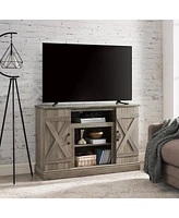 Streamdale Furniture Farmhouse Tv Stand with Open/Closed Storage, 47" Wide