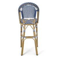 Streamdale Furniture Sleek Aluminum Bistro Barstools with Durable Poly Rattan Weave