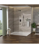 Streamdale Furniture 12" Rain Shower Head Systems With Waterfall Tub Spout, Oil Rubber Bronze, Wall Mounted Shower - Oil