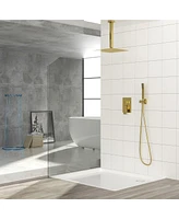 Streamdale Furniture 10" Rain Shower Head Systems, Gold, Ceiling Mounted Shower