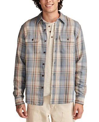 Lucky Brand Men's Vintage-Inspired Long Sleeve Button-Front Plaid Shirt