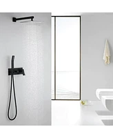 Streamdale Furniture Hot Sale Matte Black Wall Mounted Bathroom Complete Shower Set