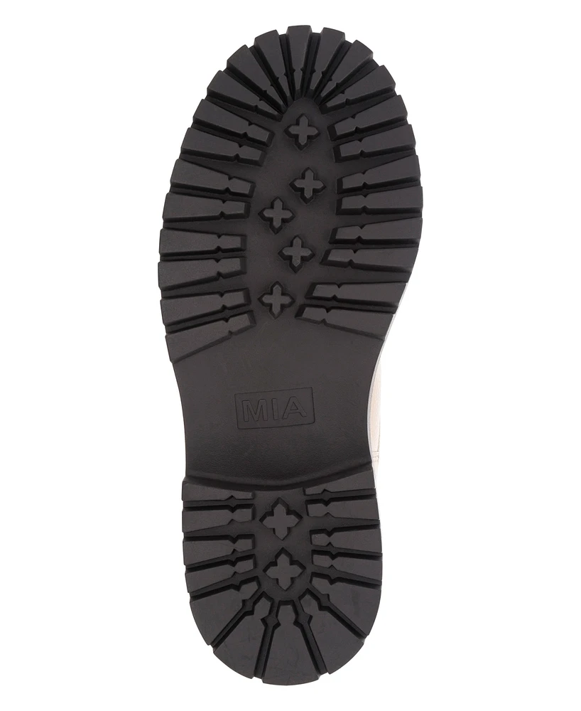 Mia Women's Fala Water-Resistant Lug Sole Leather Boots