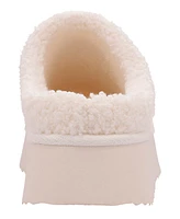 Mia Women's Icicle Slip-On Cozy Shearling Platform Slippers