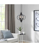 Streamdale Furniture Nava 3-Light Metal Chandelier With Adjustable Cha