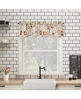 Bristol Coffee Shop Semi-Sheer Rod Pocket Kitchen Curtain Valance and Tiers Set