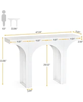 Tribesigns 47 Inches Console Table, Wooden Entryway Table, Modern Hallway Table, Sofa Table with Arch Base, Unique Foyer Table, Behind Couch Table, Lo
