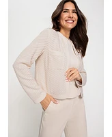 Olsen Women's Stitch Open Front Knit Jacket