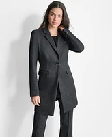 Dkny Women's One-Button Long Blazer