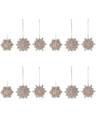 Slickblue Snowflake Ornament (Set of 12) 3.25"H Resin