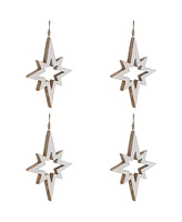 Slickblue Star Cut-Out Ornament (Set of 4) 10"H Wood