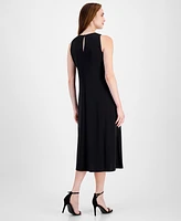 Anne Klein Women's Round-Neck Sleeveless Midi Dress