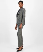 Anne Klein Women's Jacquard Button Open-Front Blazer