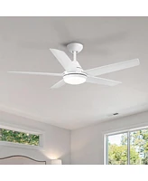 Streamdale Furniture 48 In Integrated Led Ceiling Fan With White Abs Blade