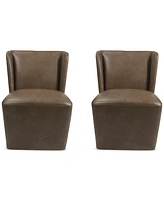 Seham -Pc. Faux Leather Dining Chair Set