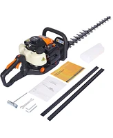 Streamdale Furniture 26Cc 2 Cycle Gas Powered Hedge Trimmer, Double Sided Blade 24",Recoil Gasoline Trim Blade