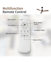 Sofucor 48 Solid Wood Blades Ceiling Fan Without Light