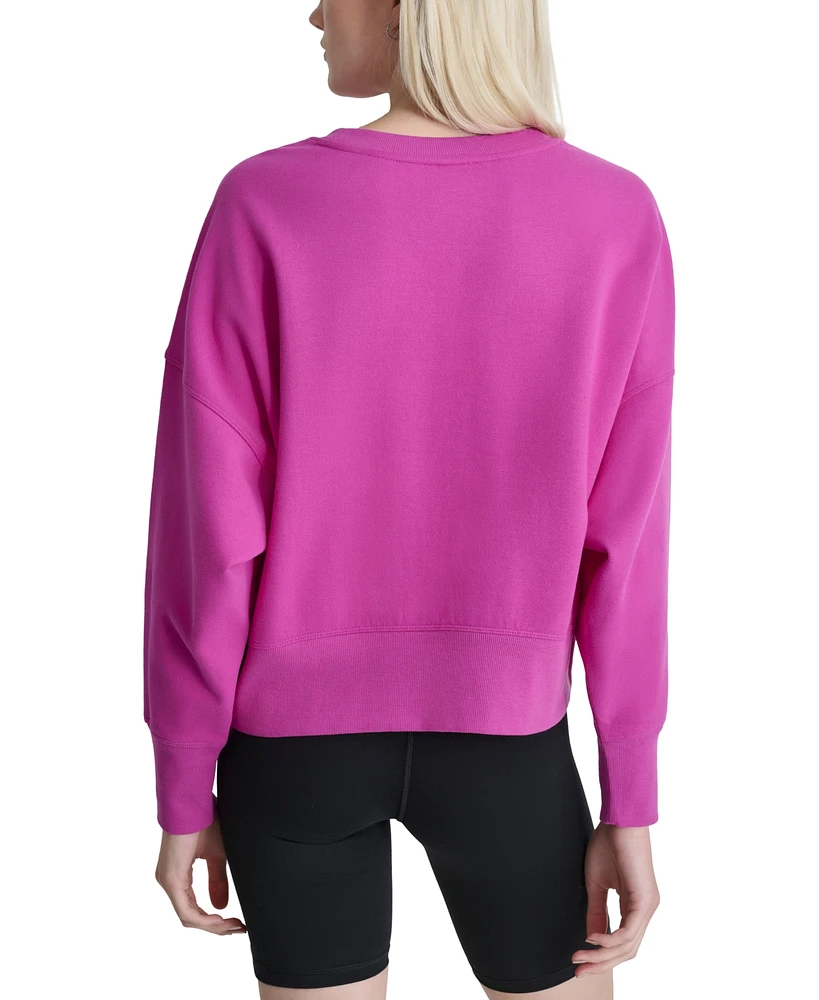 Dkny Sport Women's Varsity Puffed Logo Sweatshirt