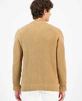 Michael Kors Men's Stepped Hem Crewneck Sweater