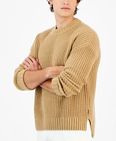 Michael Kors Men's Stepped Hem Crewneck Sweater