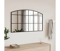 vidaXL Wall Mirror Black 39.4"x23.6" Arch Iron