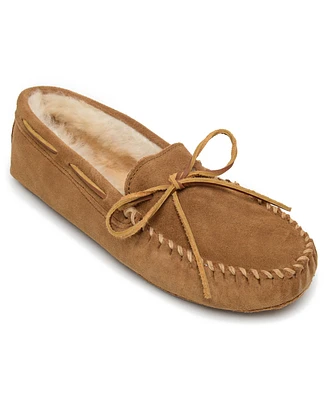 Minnetonka Men's Suede Sheepskin Softsole Slippers