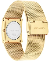 Calvin Klein Women's Pulse Gold-Tone Stainless Steel Mesh Watch 26.40mm