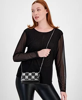 I.n.c. International Concepts Caitlinn Star Mini Pearl Clutch Crossbody, Created for Macy's