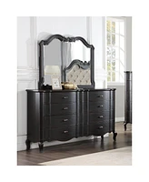 Streamdale Furniture Chelmsford Mirror, Black Antique Finish