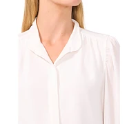 CeCe Women's Stand-Collar Long-Sleeve Blouse